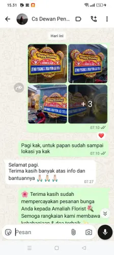 Testimonial Papan Bunga Pernikahan kadupayung